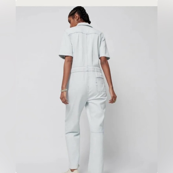 NWT HUNTER BROWN JUMPSUIT LIGHT INDIGO WASH - Picture 2 of 4